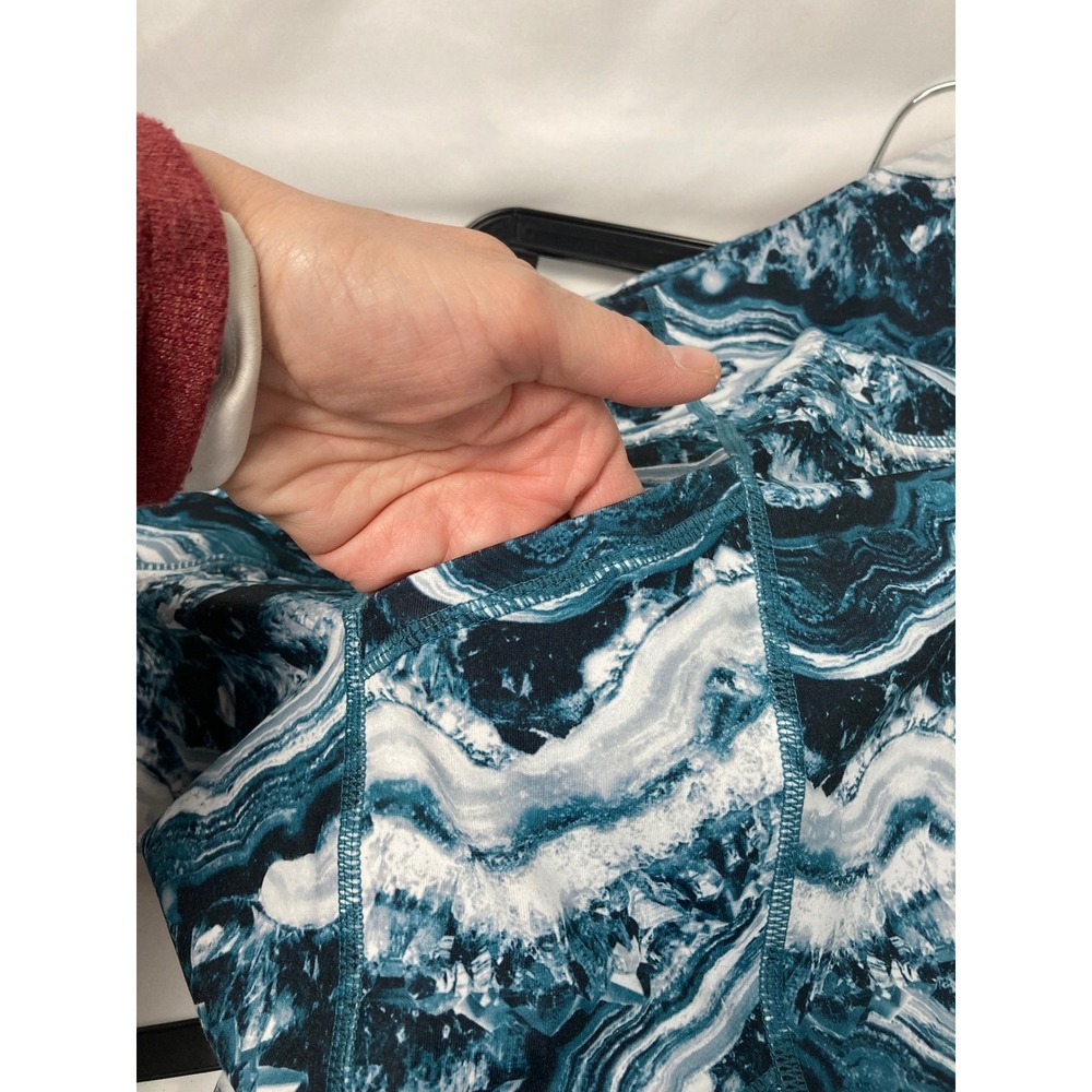 Gaiam High-Rise Printed Yoga Leggings Women's Large Blue Teal Activewear‎ - Picture 7 of 7